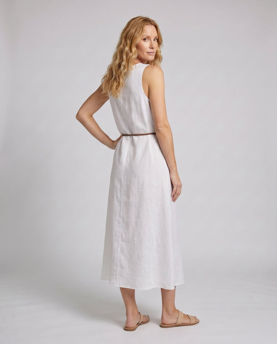 Eloise Elegant Linen Maxi Dress