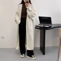Eloise Knit Cardigan with Pockets and Oversized in Beige