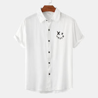 Eloise Relaxed Shirt with Short Sleeve in White