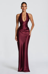 Rae Maxi Dress – Cherry Lacquer