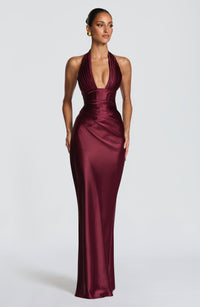 Rae Maxi Dress – Cherry Lacquer