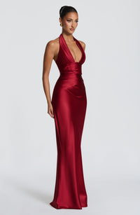 Rae Maxi Dress – Deep Red