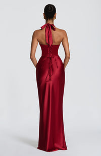 Rae Maxi Dress – Deep Red