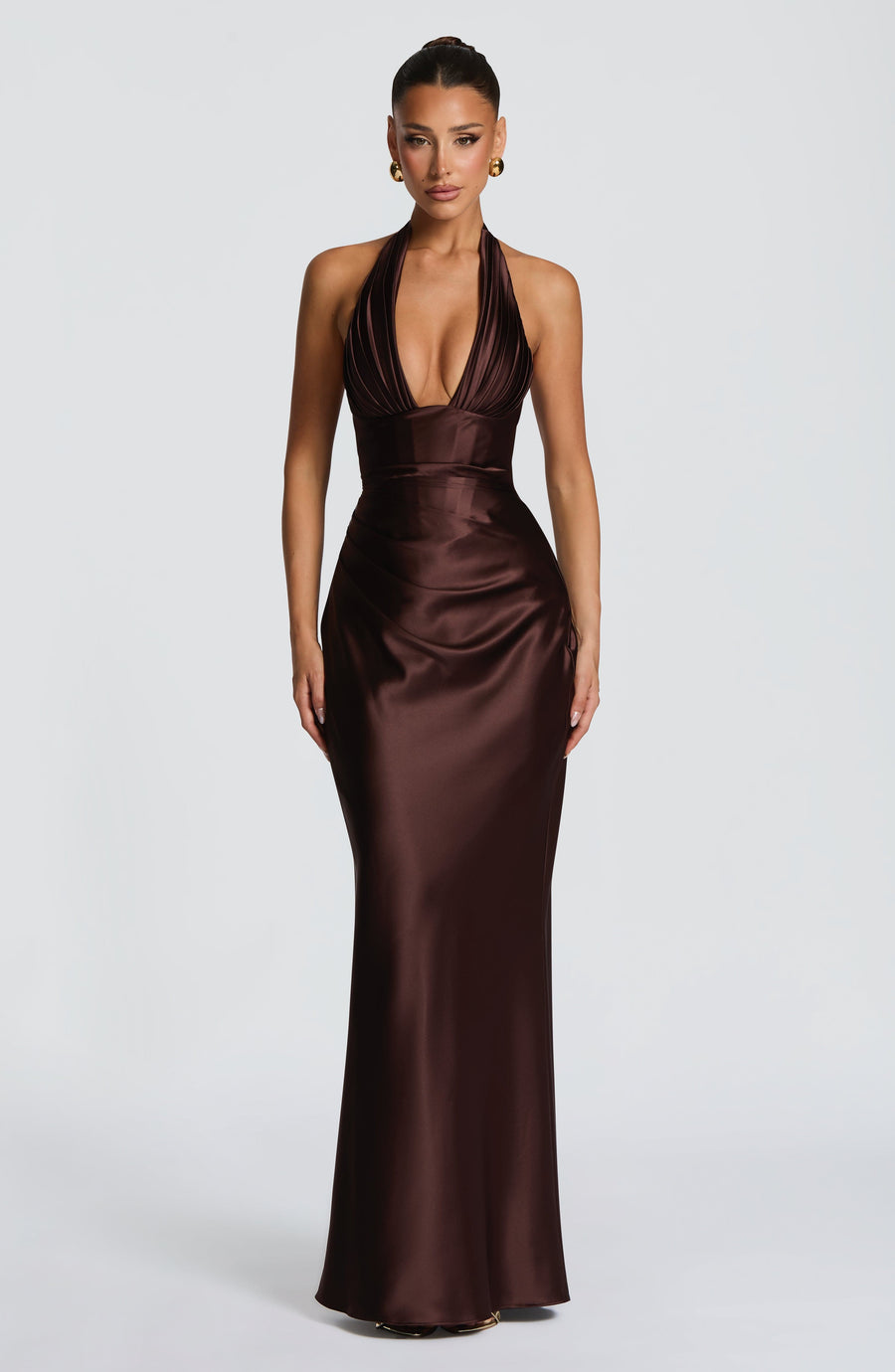Rae Maxi Dress – Plum Brown