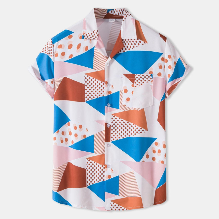 Elsie Relaxed Shirt with Short Sleeve in As Shown
