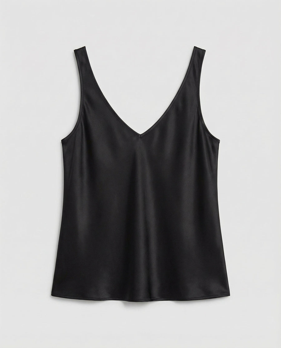 Elsie Silk Top in Black