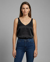 Elsie Silk Top in Black