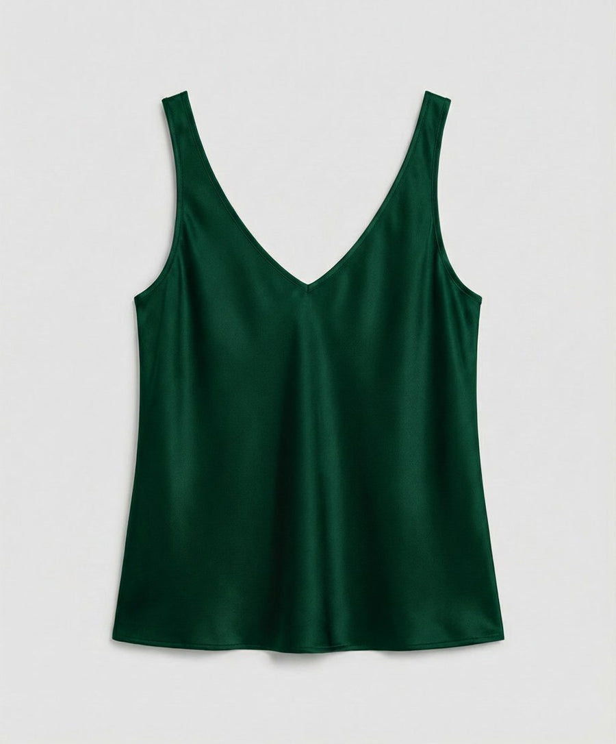 Elsie Silk Top in Green