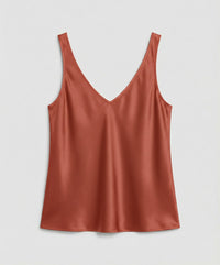 Elsie Silk Top in Orange