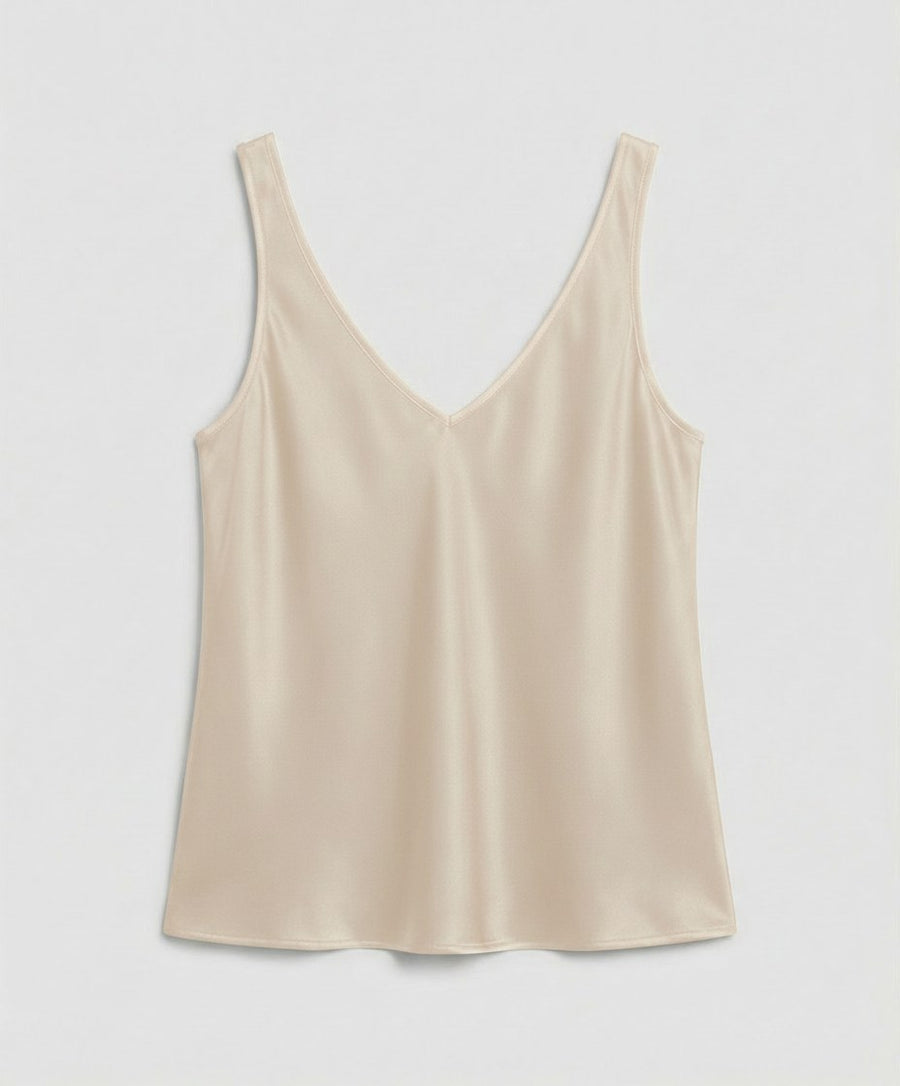 Elsie Silk Top in Sekt