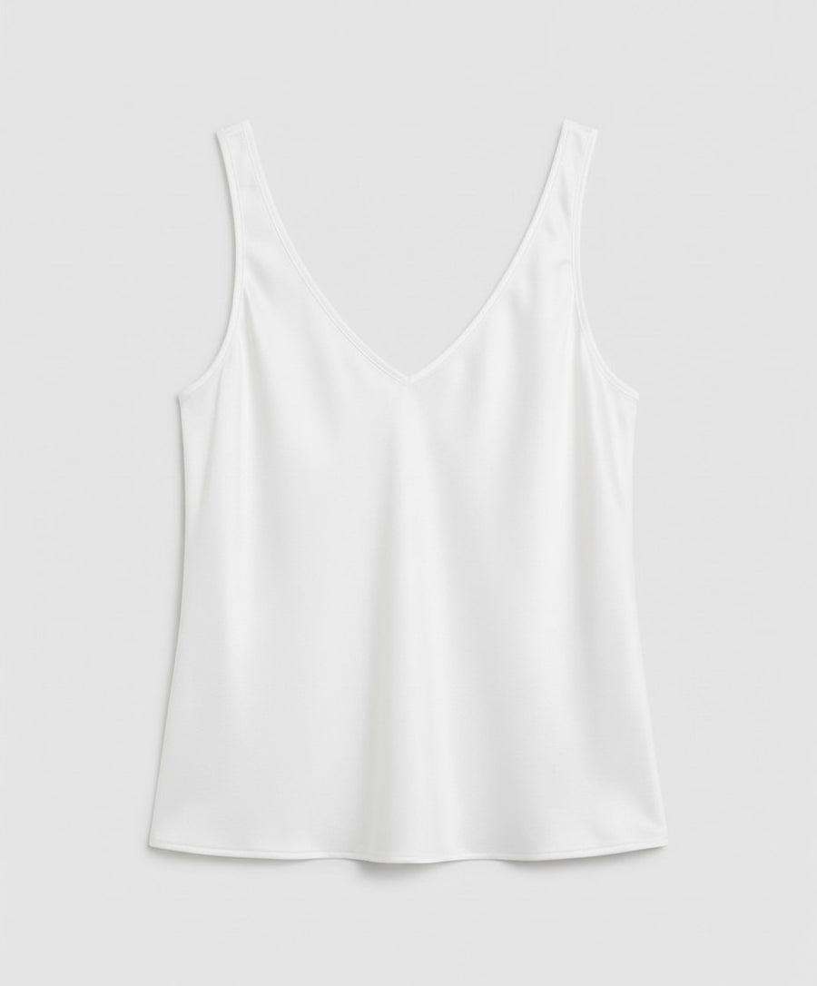 Elsie Silk Top in White