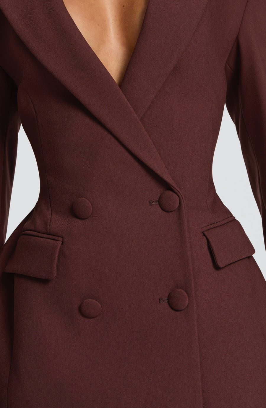 Hillary Mini Dress – Plum Brown