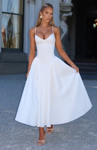 Hermione Midi Dress – Ivory
