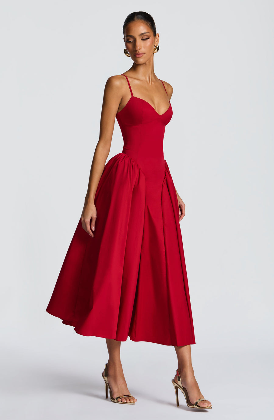Hermione Midi Dress – Red
