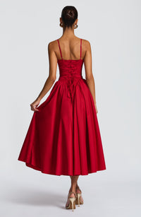 Hermione Midi Dress – Red