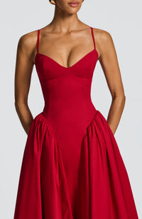Hermione Midi Dress – Red