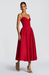 Hermione Midi Dress – Red