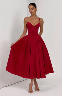 Hermione Midi Dress – Red