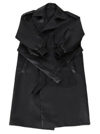 Emil Leather Coat with Belted