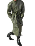 Emil Leather Coat with Belted