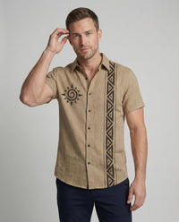 Emile Casual Linen Shirt with Short Sleeve