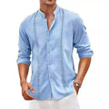 Emile Linen Shirt with Stand Collar