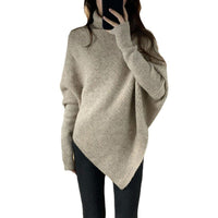 Emilia Casual Knit Sweater with Oversized in Black