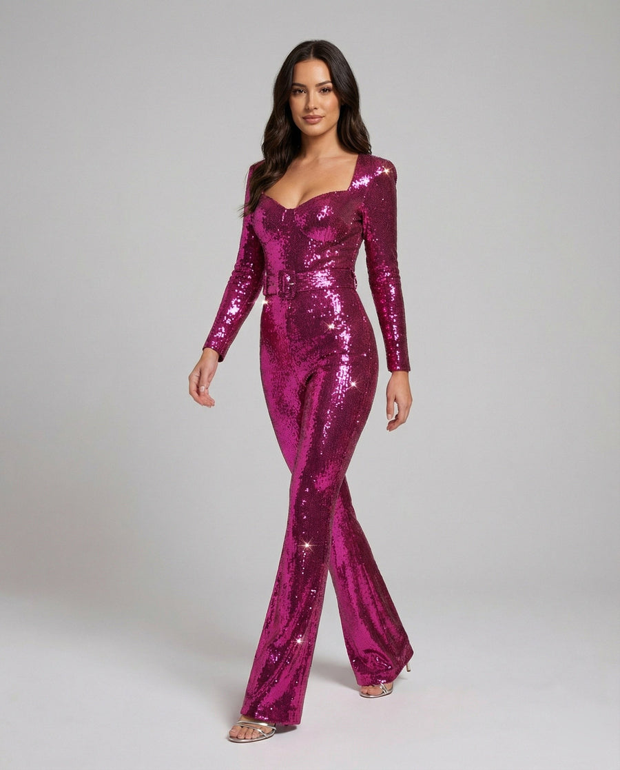 Emilia Jumpsuit in Magenta