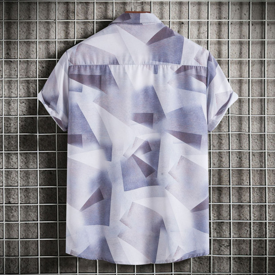 Emilia Relaxed Shirt with Short Sleeve in Multicolor
