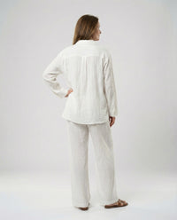Emmeline Blouse with Oversized in White