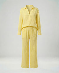 Emmeline Blouse with Oversized in Yellow