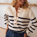 Emmeline Casual Knit Sweater with Striped