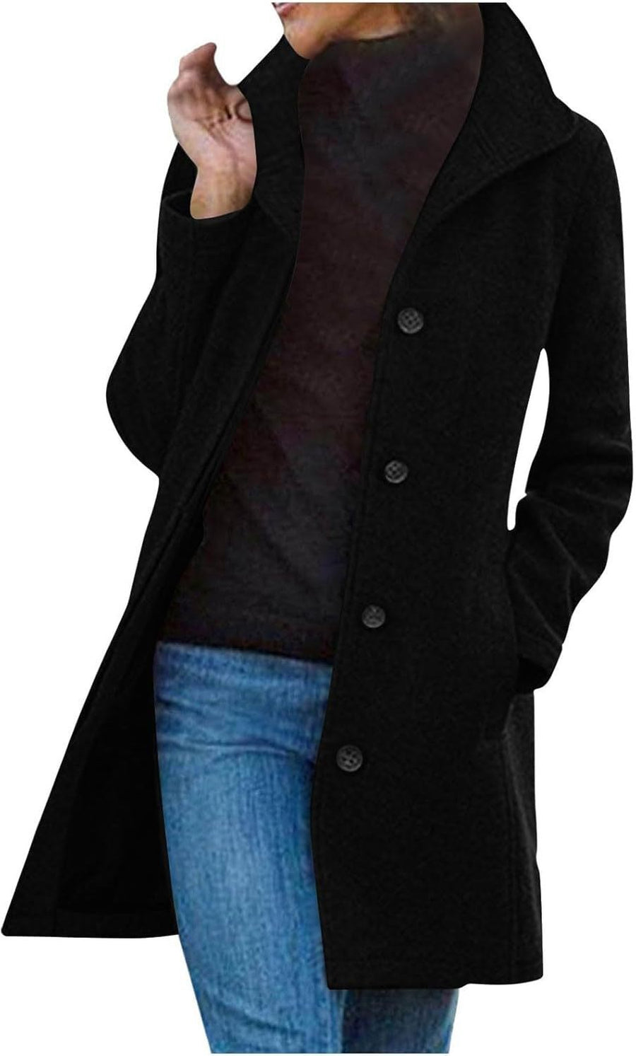 Emmeline Elegant Coat in Black
