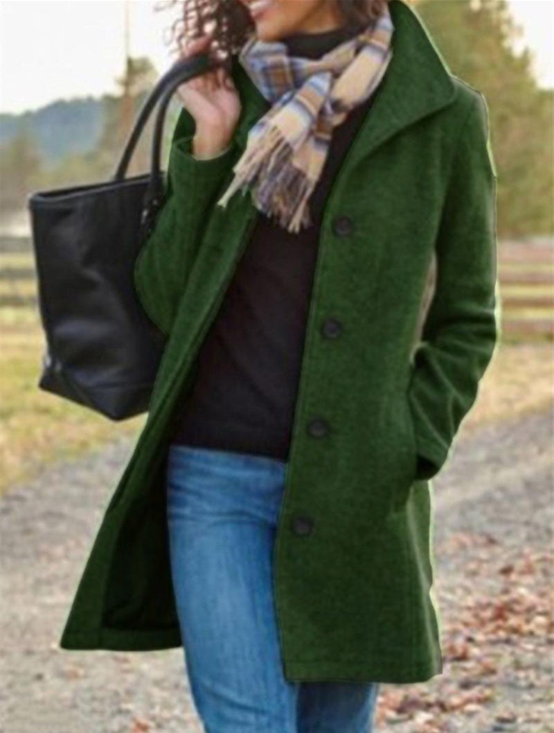 Emmeline Elegant Coat in Green