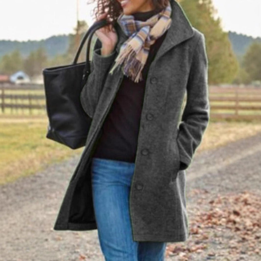 Emmeline Elegant Coat in Grey