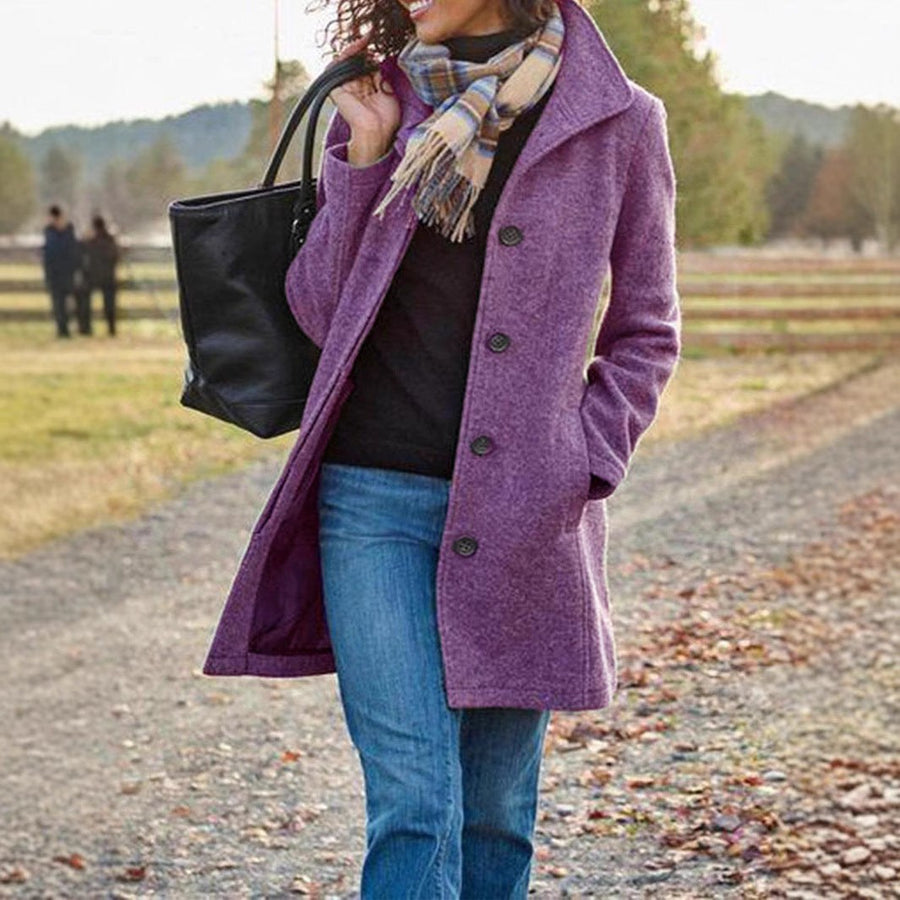 Emmeline Elegant Coat in Purple