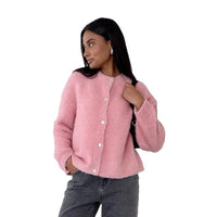 Emmeline Knit Cardigan with Oversized in White