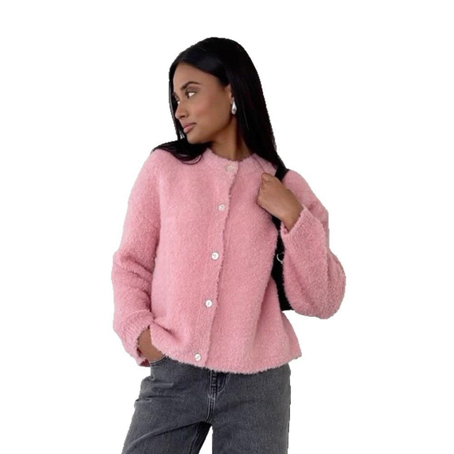 Emmeline Knit Cardigan with Oversized in White