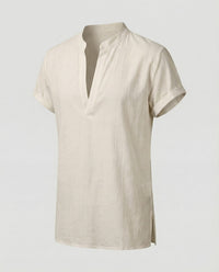 Emmett Casual Linen Shirt with Side Split in Unbekannt