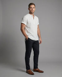Emmett Casual Linen Shirt with Side Split