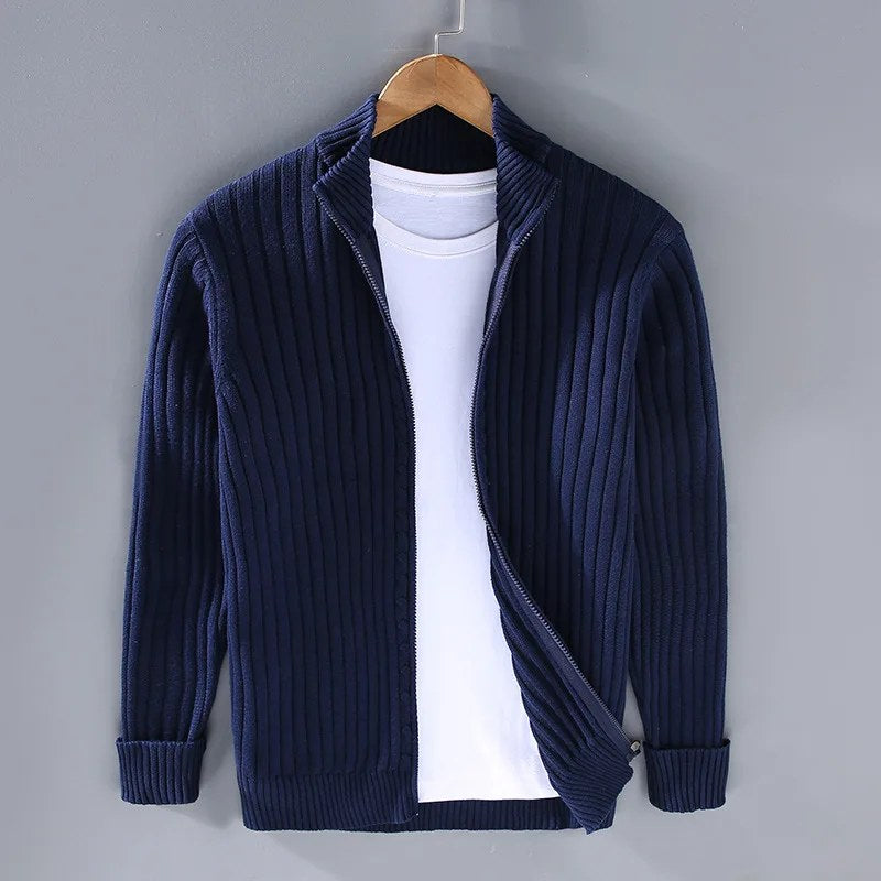 Emmett Knit Cardigan in Blue