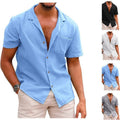 Emmett Lightweight Linen Shirt with Short Sleeve
