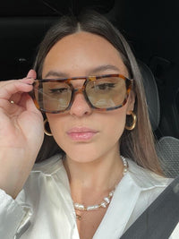 Emmett Vintage Sunglasses in Black and Orange