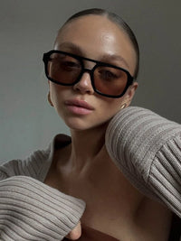 Emmett Vintage Sunglasses in Black and Orange