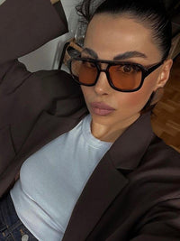 Emmett Vintage Sunglasses in Black and Orange