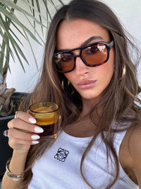 Emmett Vintage Sunglasses in Black and Orange