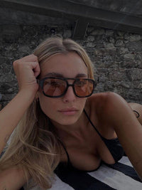 Emmett Vintage Sunglasses in Black and Orange
