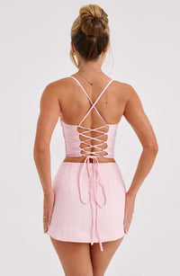 Rosemary Mini Skirt - Blush