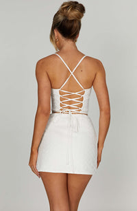 Rosemary Mini Skirt in Ivory