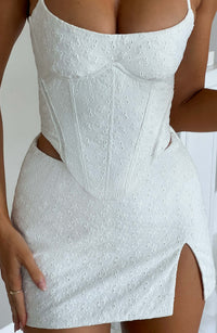 Rosemary Mini Skirt in Ivory